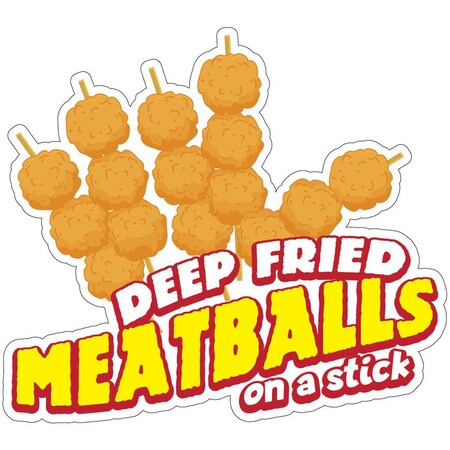 Signmission Deep Fried Meatballs On A Stick Concession Stand Food Truck, D-8 Deep Fried Meatball On A Stick D-DC-8 Deep Fried Meatball On A Stick19